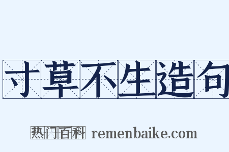 寸草不生造句是什么意思的图片